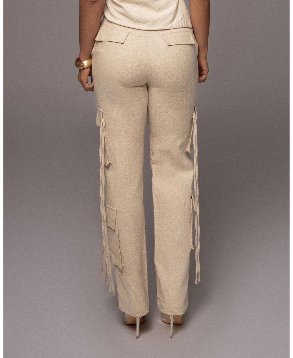 Jluxlabel Womens Better Half Linen Utility Pants - XL