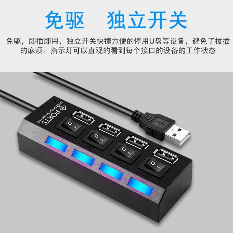 Source manufacturer usb2.0 docking station independent switch splitter hub2.0 expander a 4-port hub