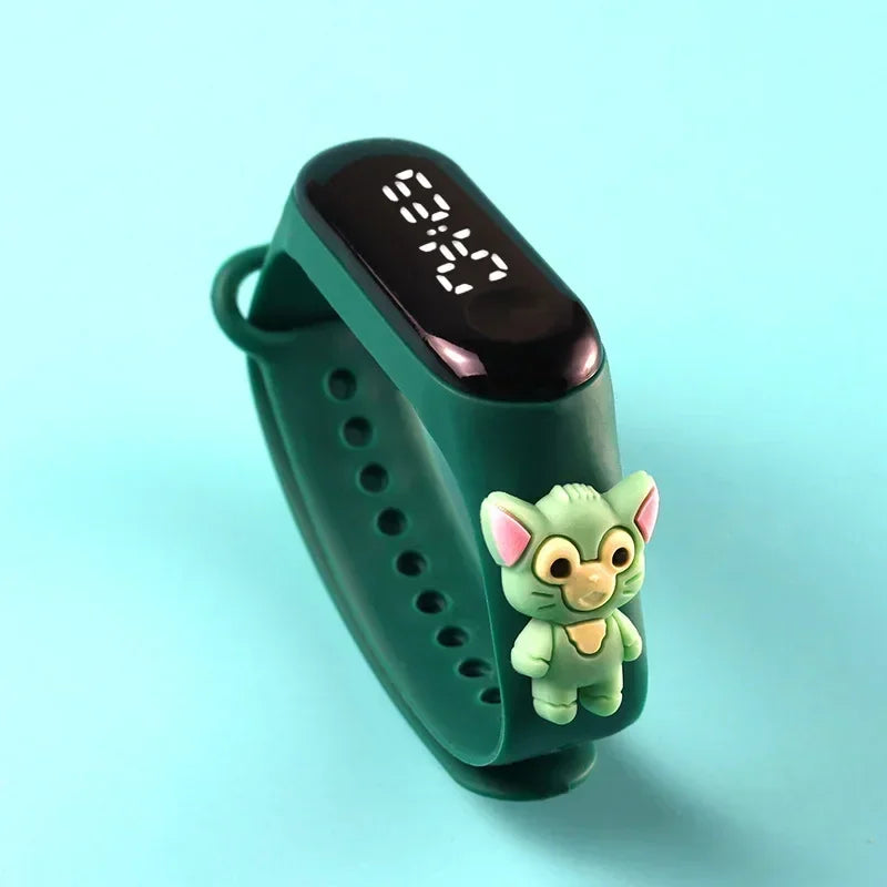 Waterproof Children Smart Watch Cartoon Doll Kids LED Digital Electronics Wristwatches Kid Aged 2-15 Birthday Gift Bracelet