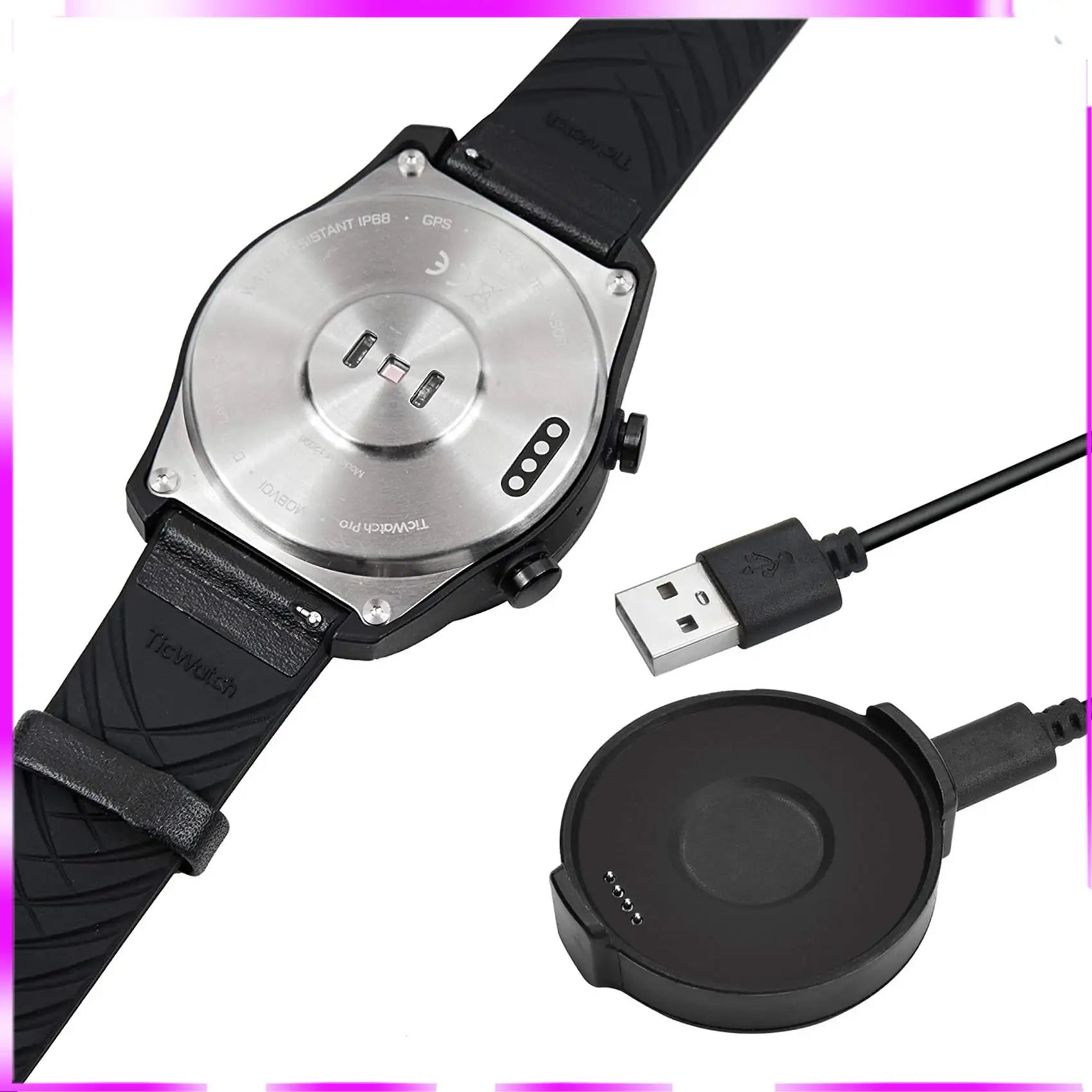 N98R Smart Watch Charger For Ticwatch Pro Usb Data And Dock Charge Dock Cable Bluetooth Watch Charger With 1M Magnetic Suction C