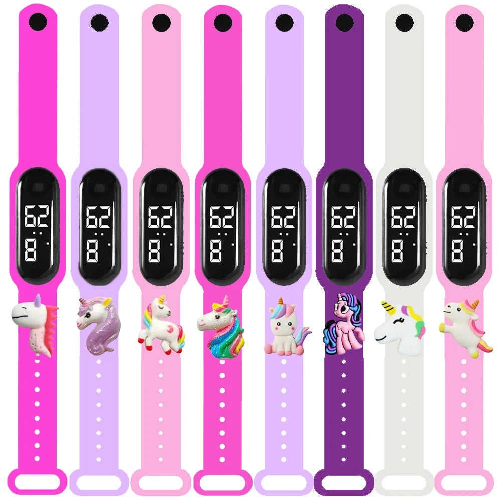 Waterproof Children Smart Watch Cartoon Doll Kids LED Digital Electronics Wristwatches Kid Aged 2-15 Birthday Gift Bracelet
