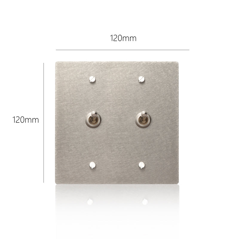 2 Gang Stainless Steel Panel American Standard 110V Customized Electric Wall Toggle 3Way CE Switch Dimmer